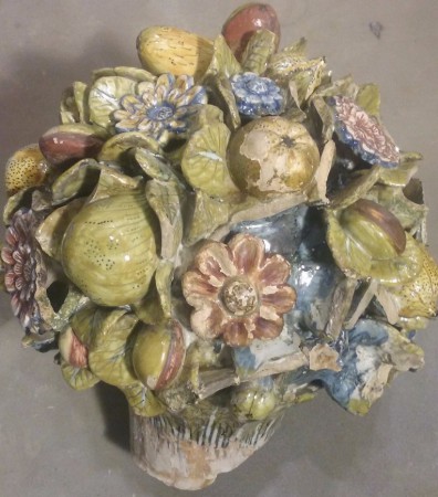 bouquet de fleurs avant restauration